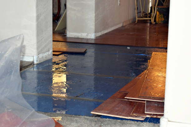 Professional Basement Water Removal technician working in Stratton, ME
